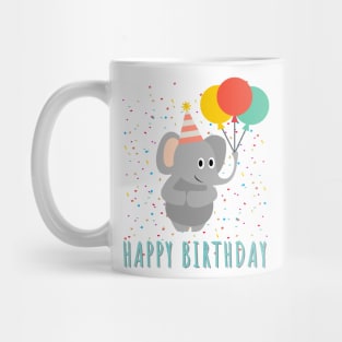 Happy Birthday || Cute Elephant Birthday Card Mug